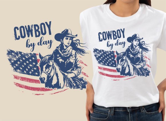 America Cowboy Svg, Western 4th of July