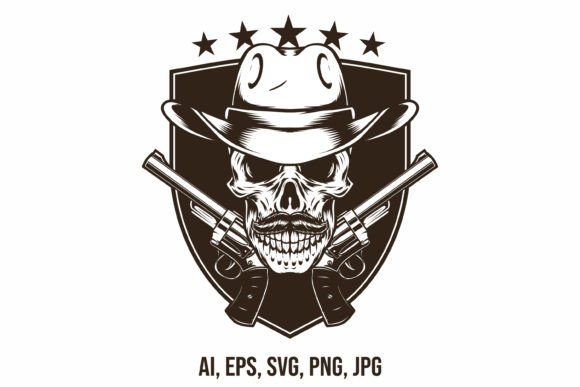 Cowboy Skull Vector Emblem Review