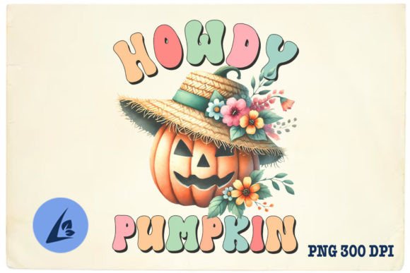 Howdy Pumpkin Cowboy Halloween PNG