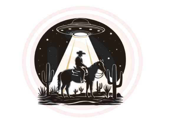 UFO Western Retro Vintage Cowboy SVG Review