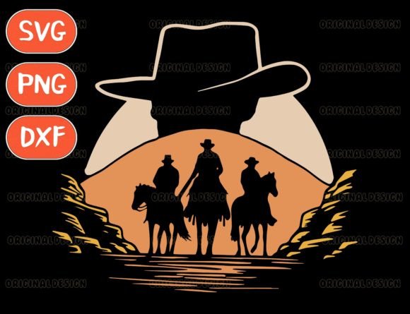 Western Cowboy Svg, Retro Western Png