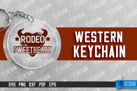 Western Keychain SVG Design Wild West